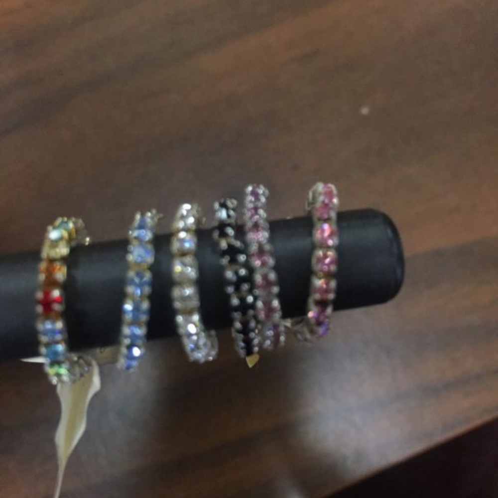 10 stretch rhinestone toe rings - Picture 5 of 6